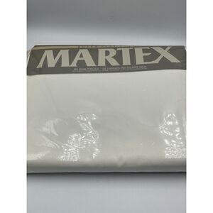 Matted Vintage Queen Flat Sheet No‎ Iron Percale White Sealed